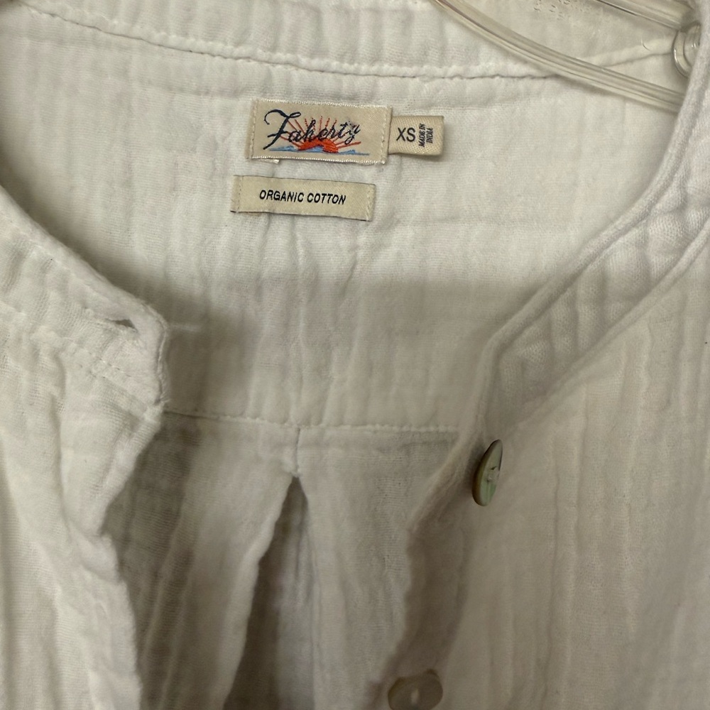 Faherty White Organic Cotton Shirt - Picture 3 of 3